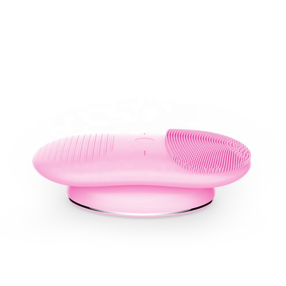 2021 Ultrasonic Silicone Facial Cleansing Brush 2 in 1 face massager