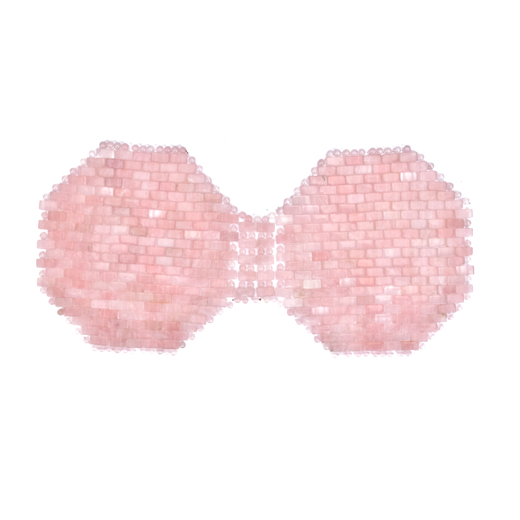 Luxury Folk Art Polished Pink rose quartz Bra for skin Care