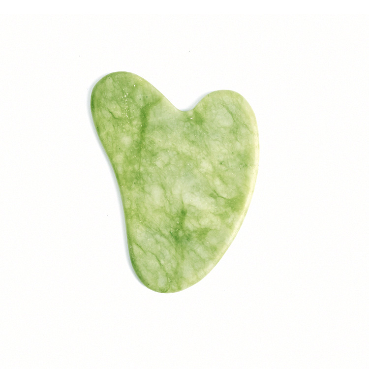 Natural Jade Green Gua Sha Stone Facial Massage Tools And Roller In A Box Face Lifting Relieve Body
